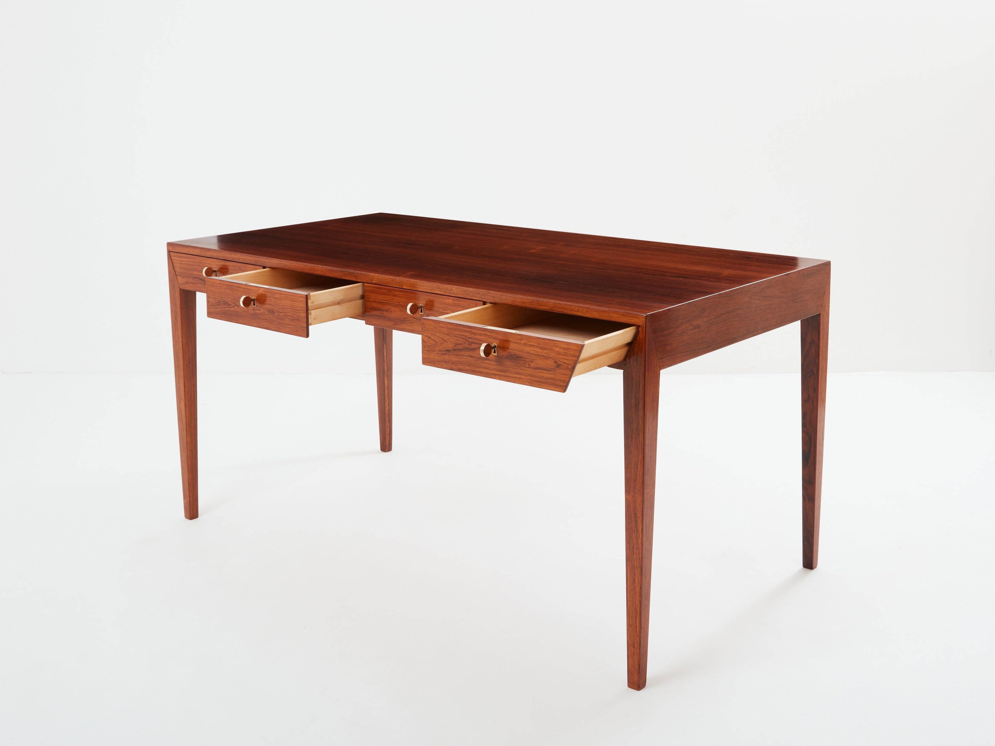 Severin Hansen Rosewood desk table for Haslev Denmark 1960