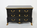 Stamped Maison Jansen ebonized bronze chest of drawers 1950s