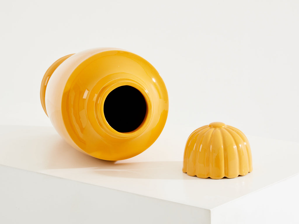 Süe & Mare Tobacco jar glazed earthenware circa 1920