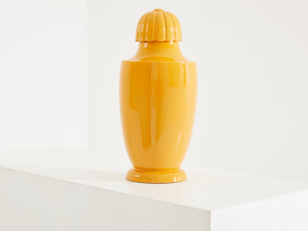 Süe & Mare Tobacco jar glazed earthenware circa 1920
