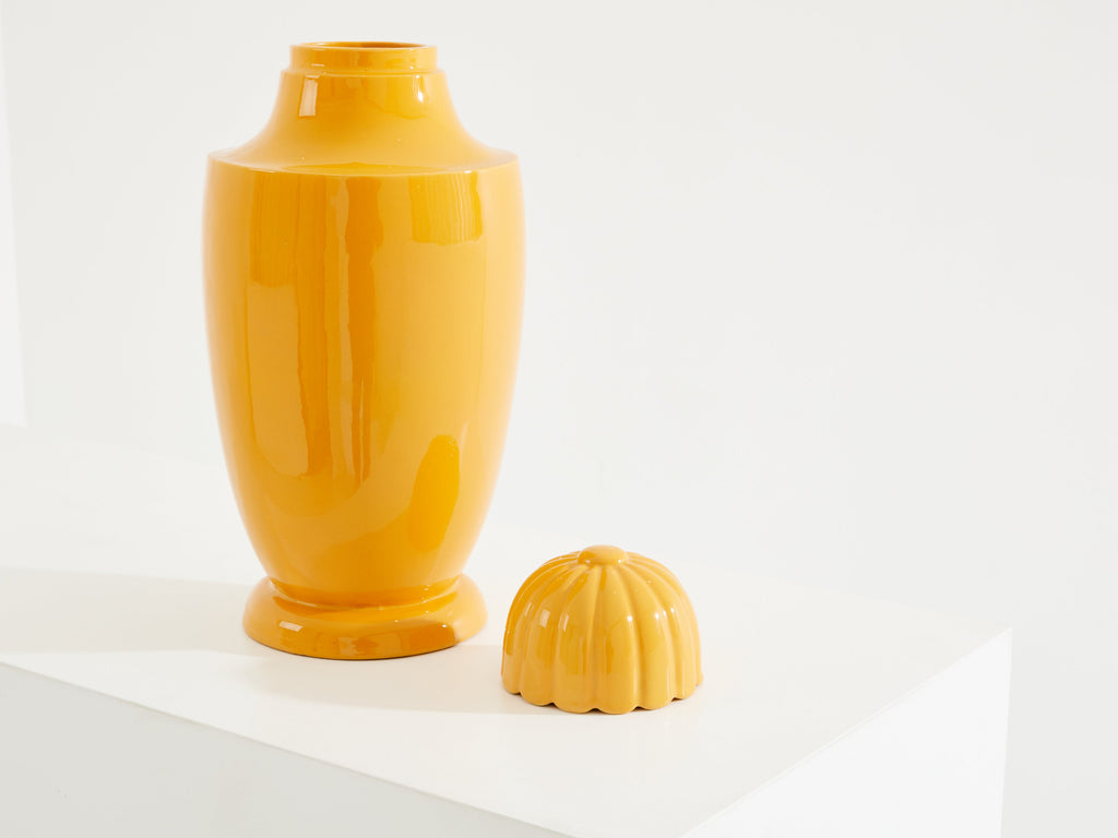 Süe & Mare Tobacco jar glazed earthenware circa 1920