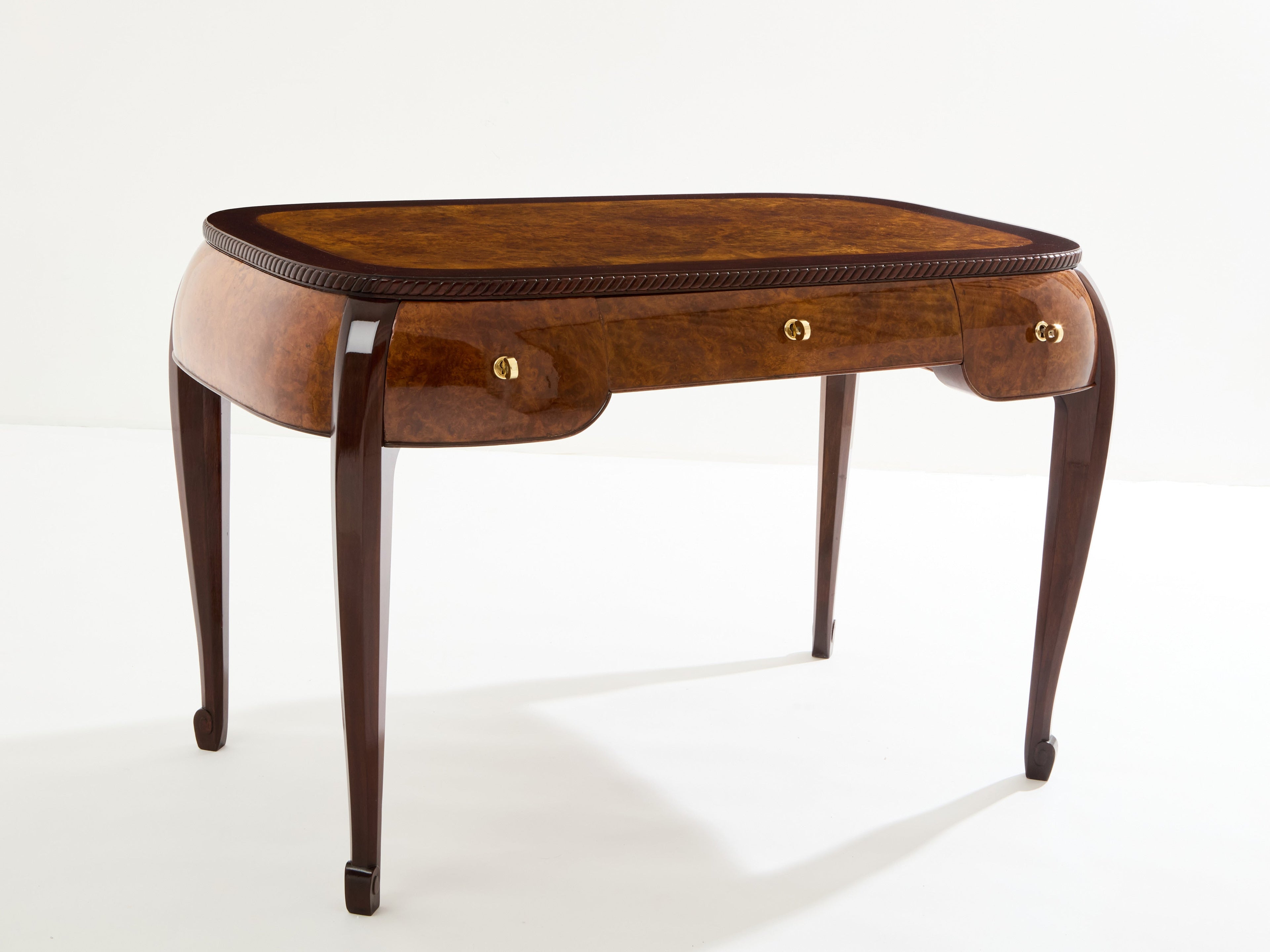 Süe & Mare rosewood and amboyna burl desk 1921