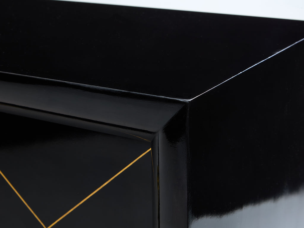 Suzanne Guiguichon ebonized sycamore brass gilt sideboard 1940
