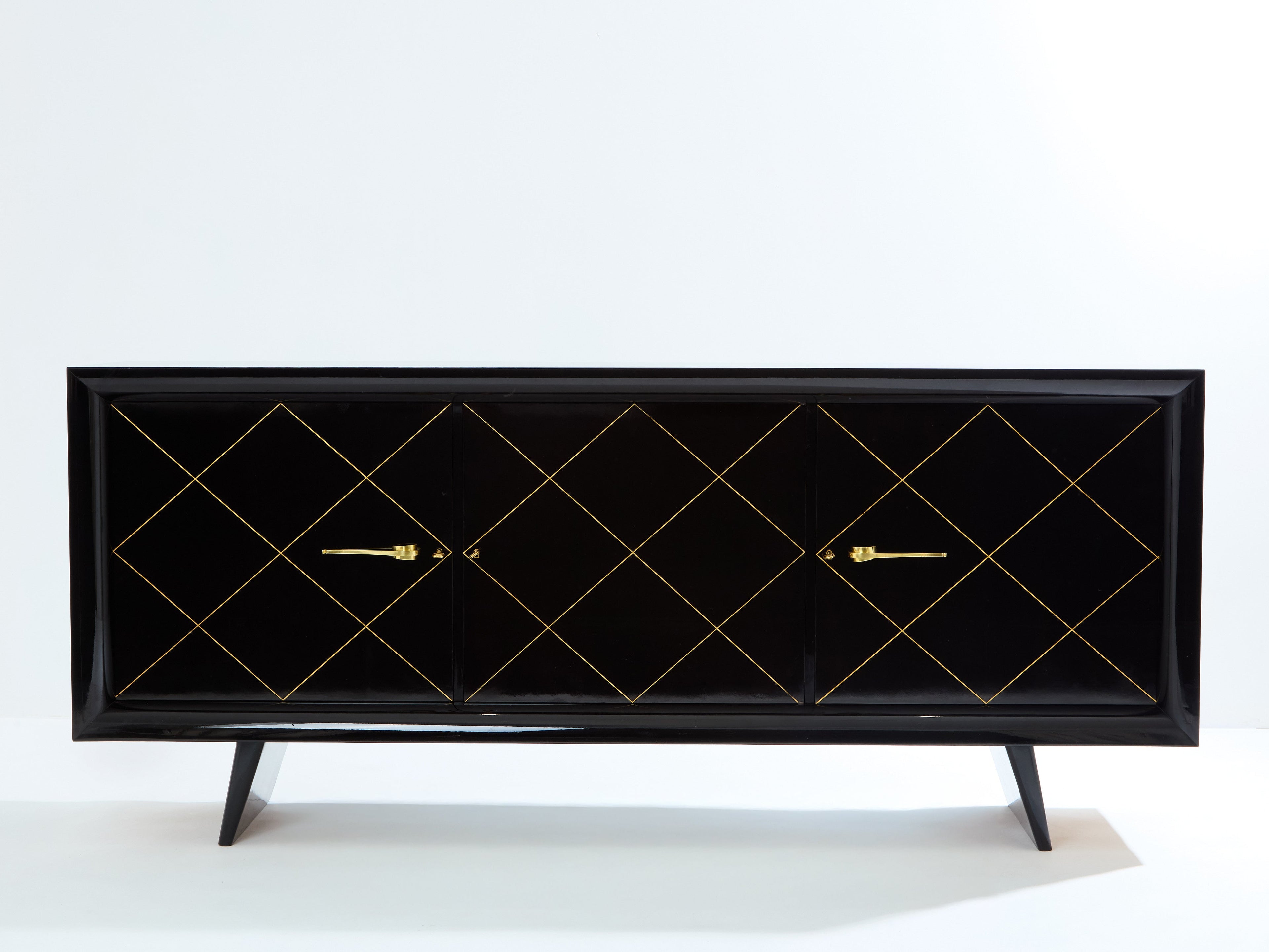 Suzanne Guiguichon ebonized sycamore brass gilt sideboard 1940
