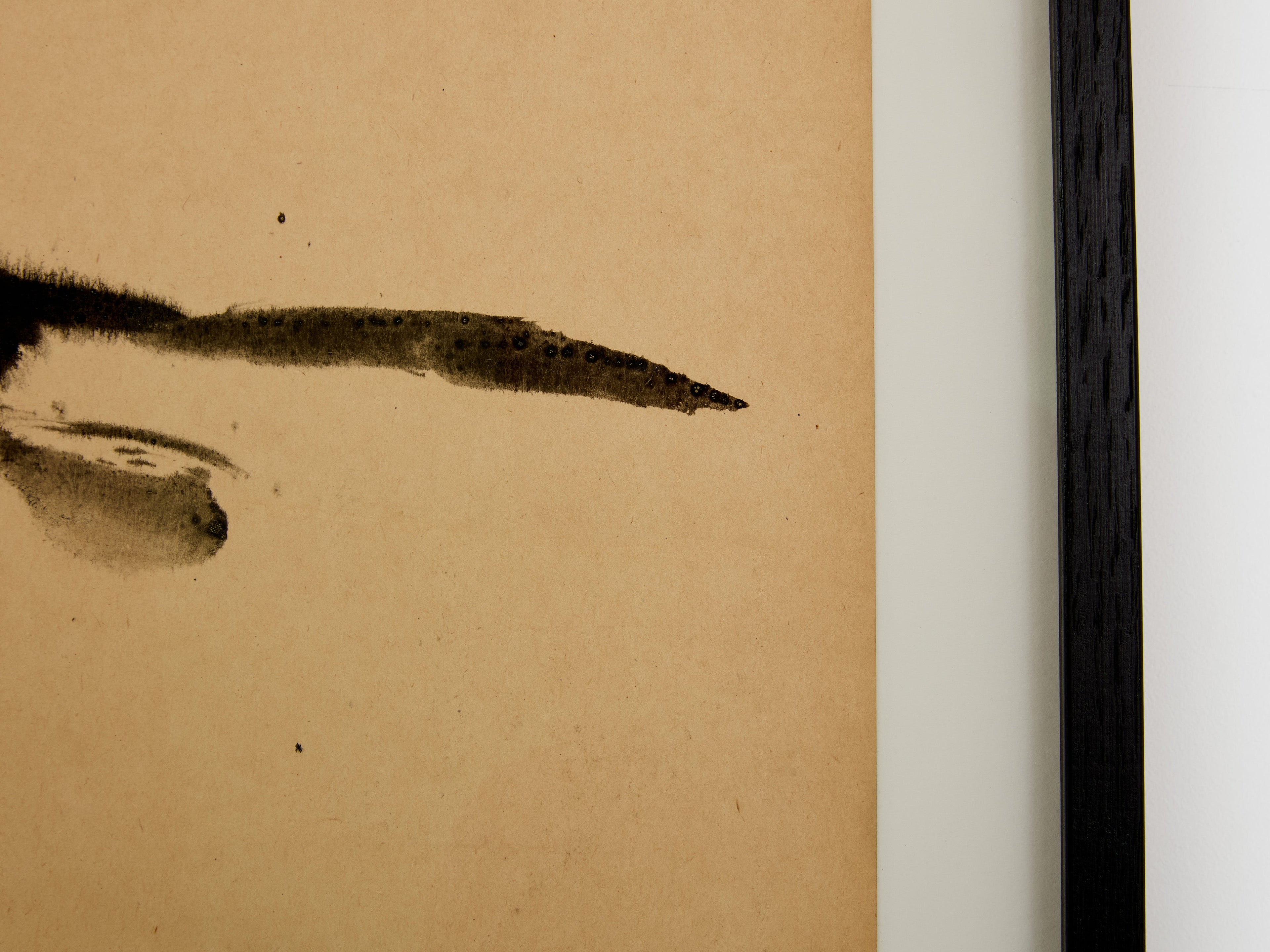 T’ang Haywen signed diptych ink on beige paper 1970