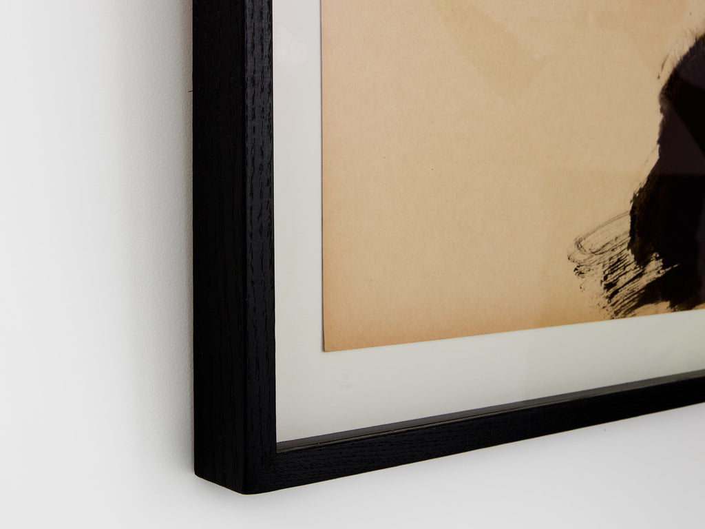 T’ang Haywen signed diptych ink on beige paper 1970