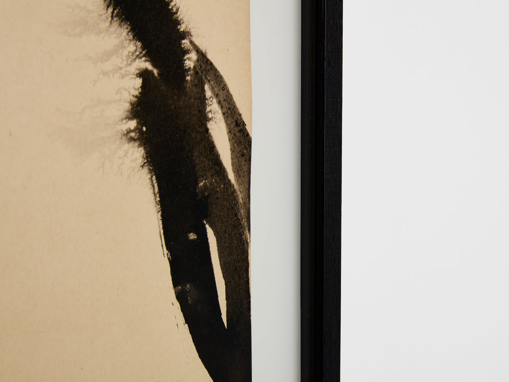 T’ang Haywen signed diptych ink on beige paper 1972