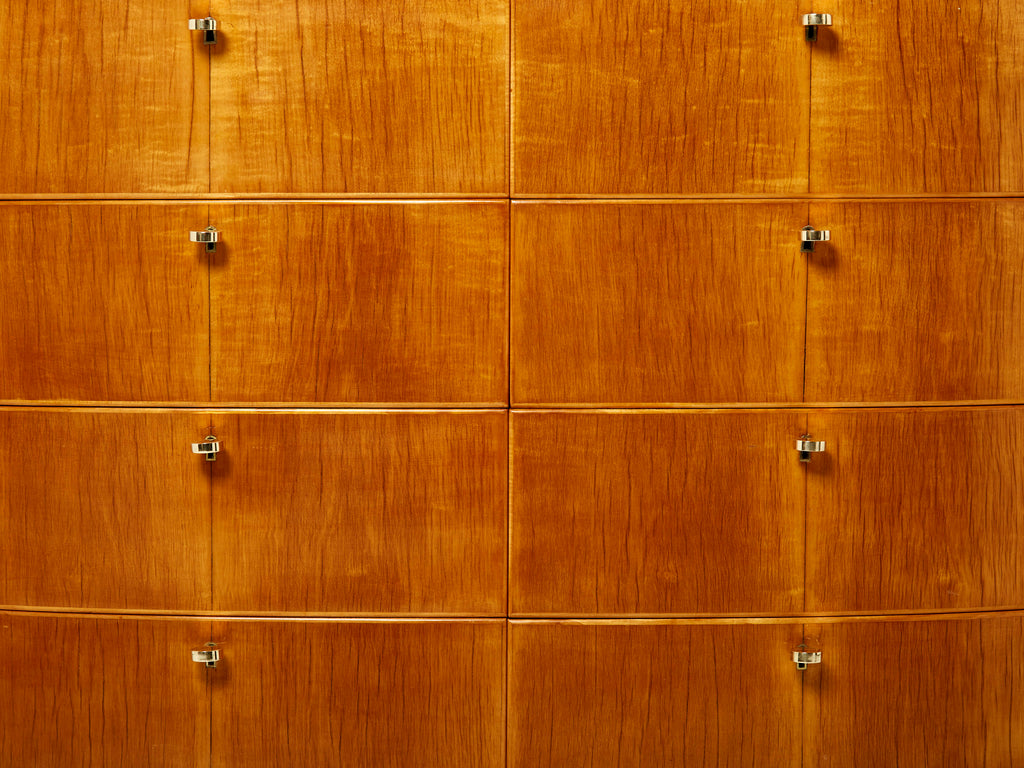 Tomaso Buzzi Italian sycamore and brass commode 1940s