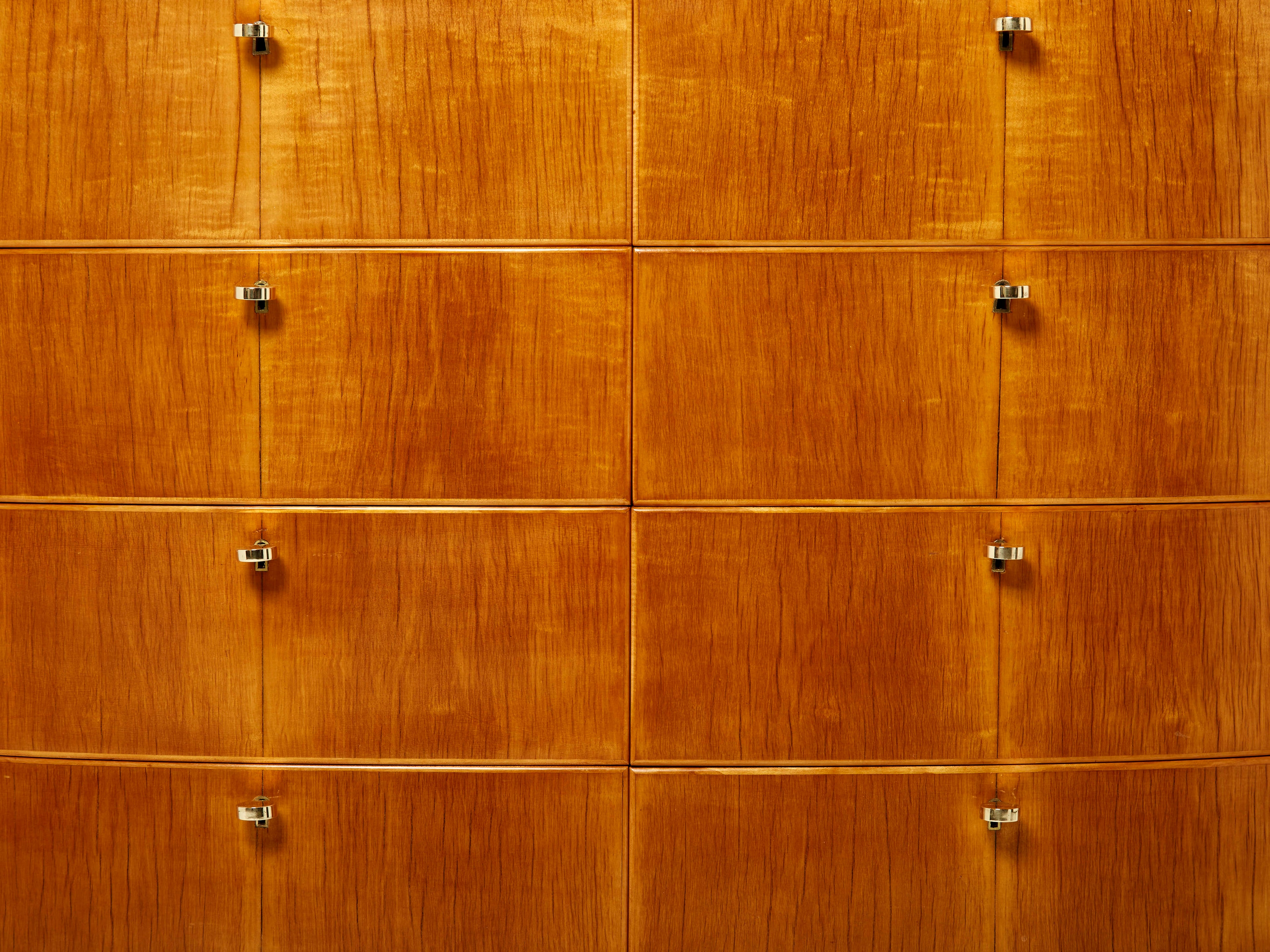 Tomaso Buzzi Italian sycamore and brass commode 1940s