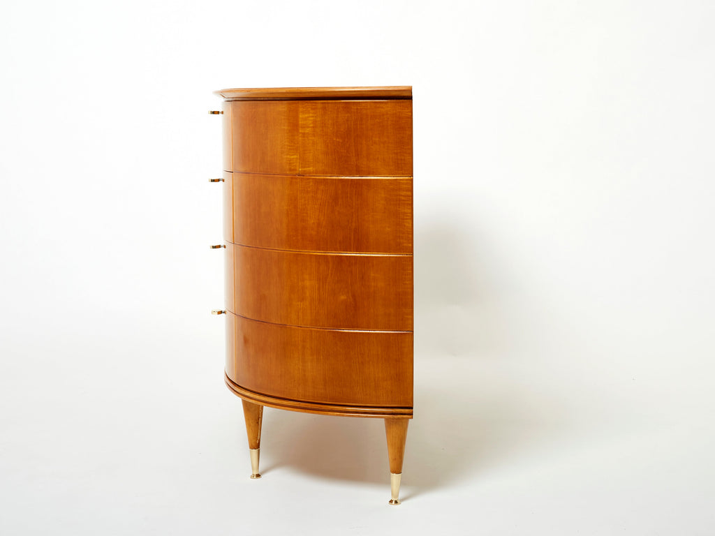 Tomaso Buzzi Italian sycamore and brass commode 1940s