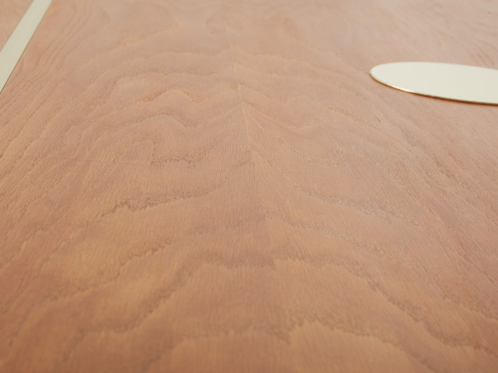 Tommaso Barbi cerused oak and brass dining table 1970s