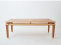 Tommaso Barbi cerused oak and brass dining table 1970s