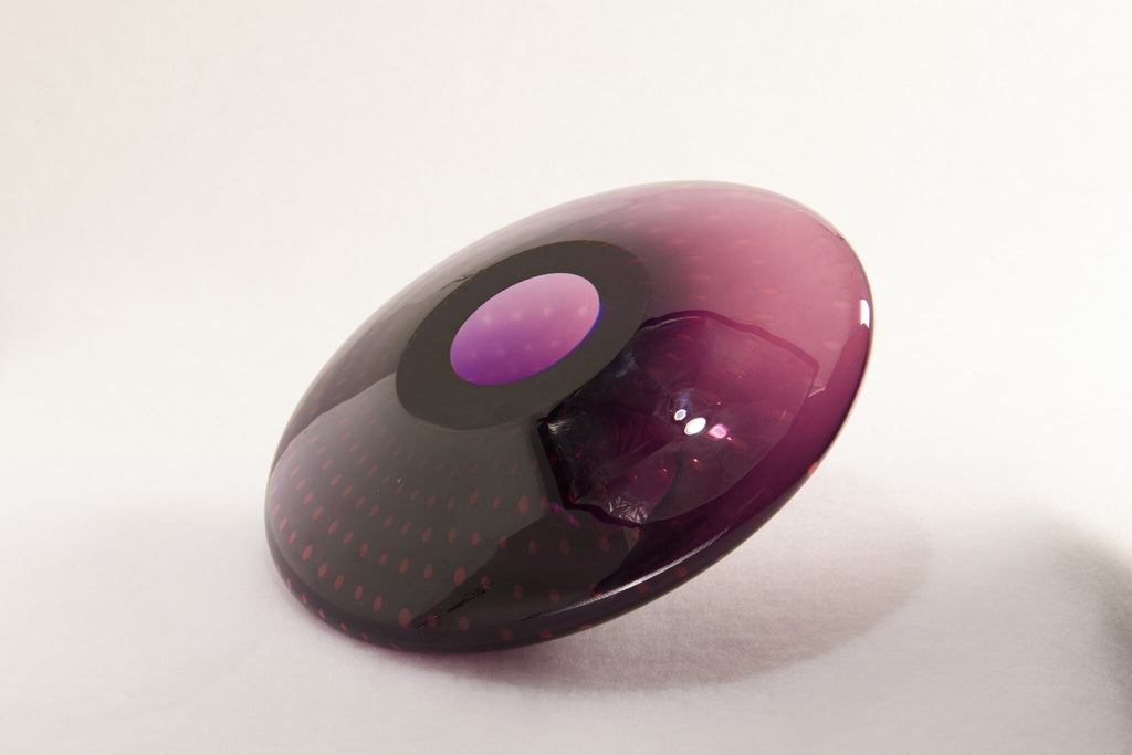l'Anverre, Sem Schanzer ‘UFO’ Vase in Purple Glass