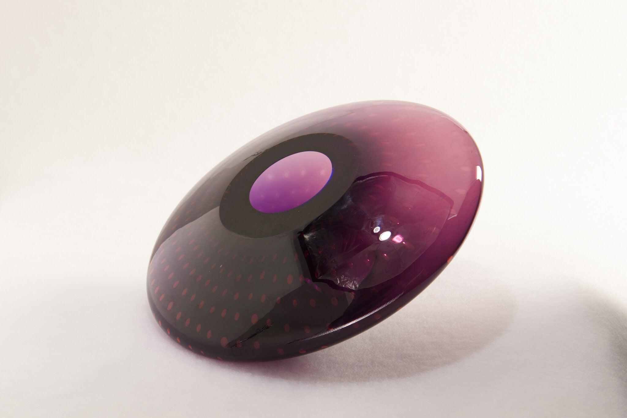 l'Anverre, Sem Schanzer ‘UFO’ Vase in Purple Glass