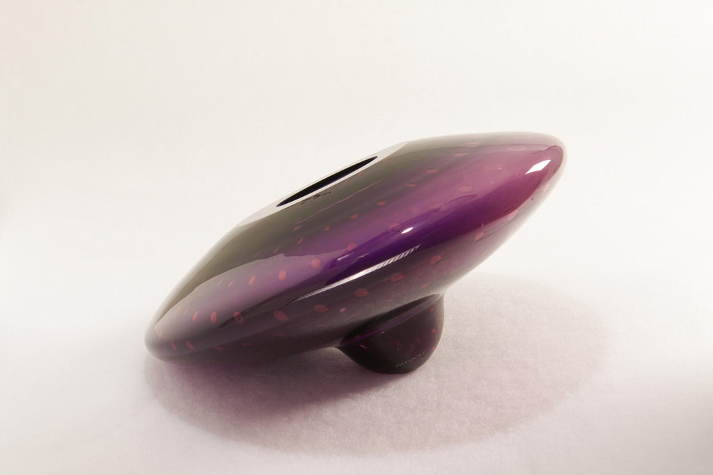 l'Anverre, Sem Schanzer ‘UFO’ Vase in Purple Glass