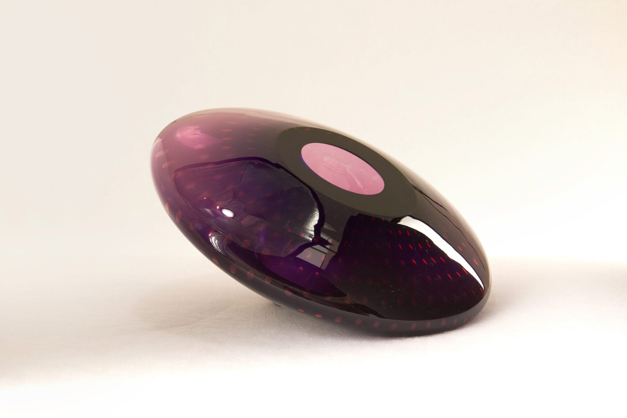 l'Anverre, Sem Schanzer ‘UFO’ Vase in Purple Glass