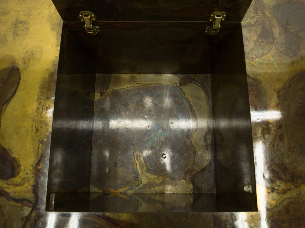 Unique Isabelle and Richard Faure brass coffee table 1970s