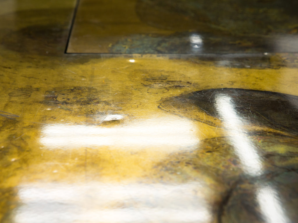 Unique Isabelle and Richard Faure brass coffee table 1970s