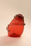 l'Anverre, Sem Schanzer “Drop Big Spiral” Vase in red glass