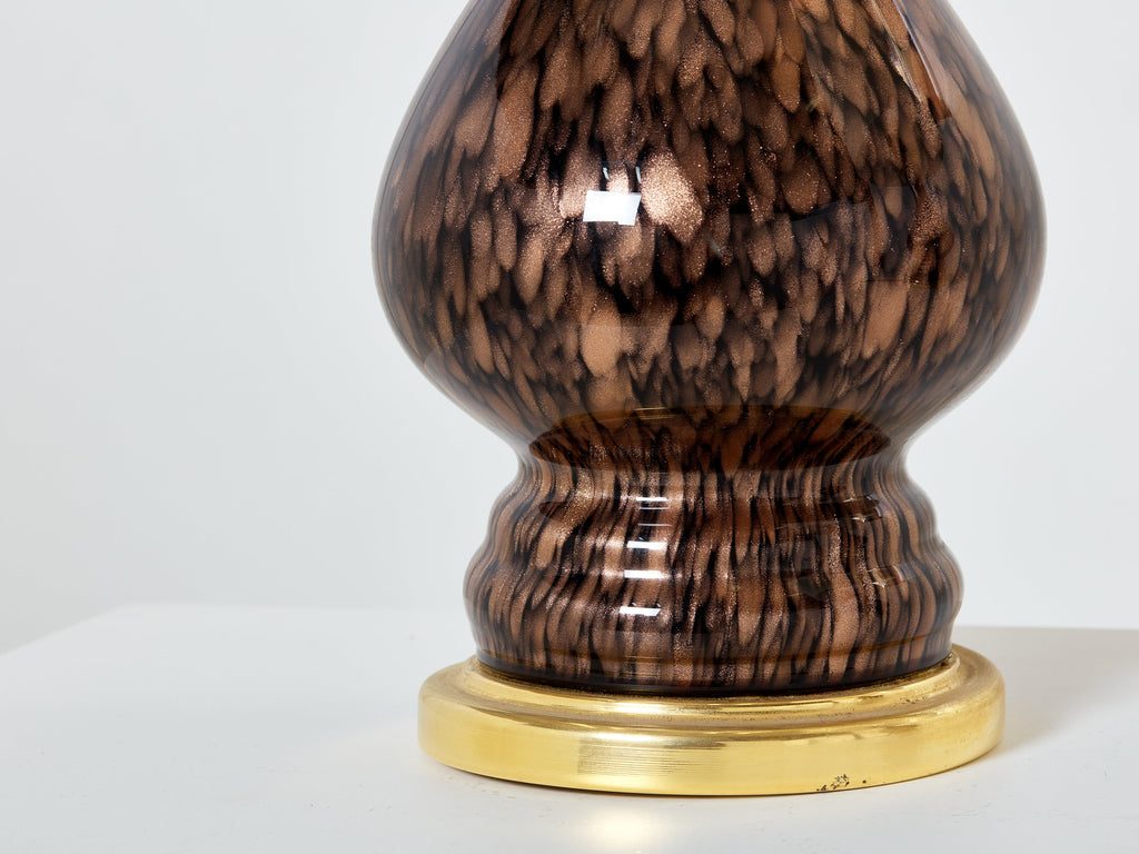 Vincenzo Nason Avventurina Murano glass table lamps 1960s