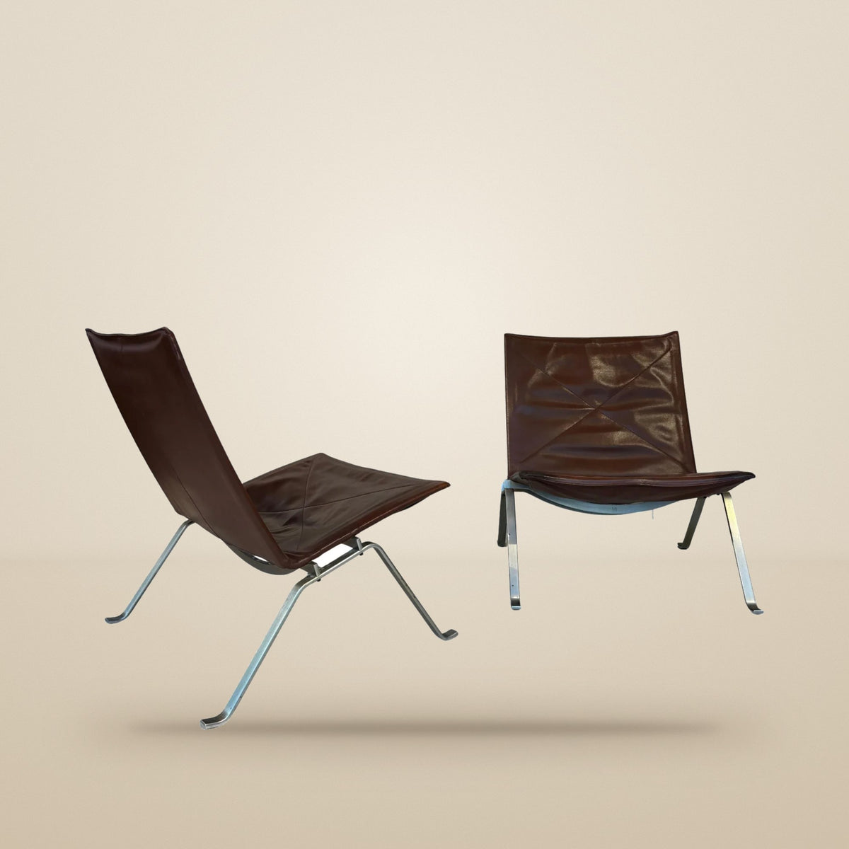 Poul Kjærholm for EKC, Pair of PK22 Easy Chairs