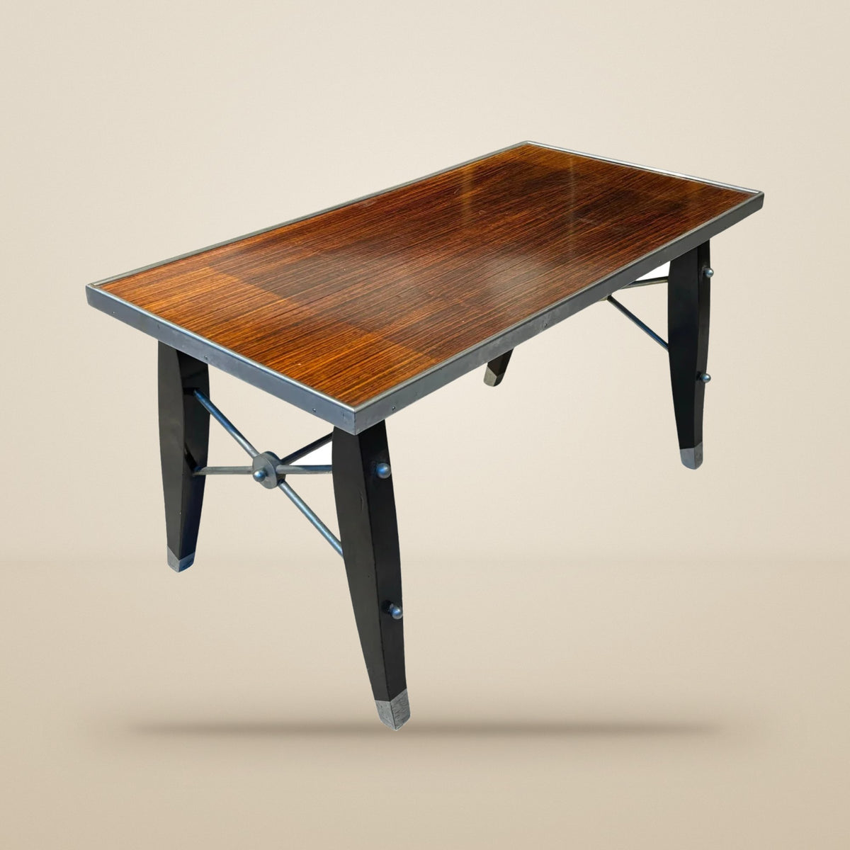 Jules Leleu, Coffee Table, nickel-plated rosewood, 1930