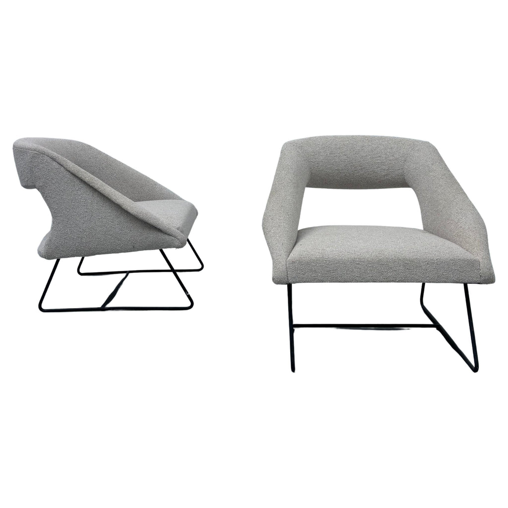 Pair of armchairs by Louis Paolozzi