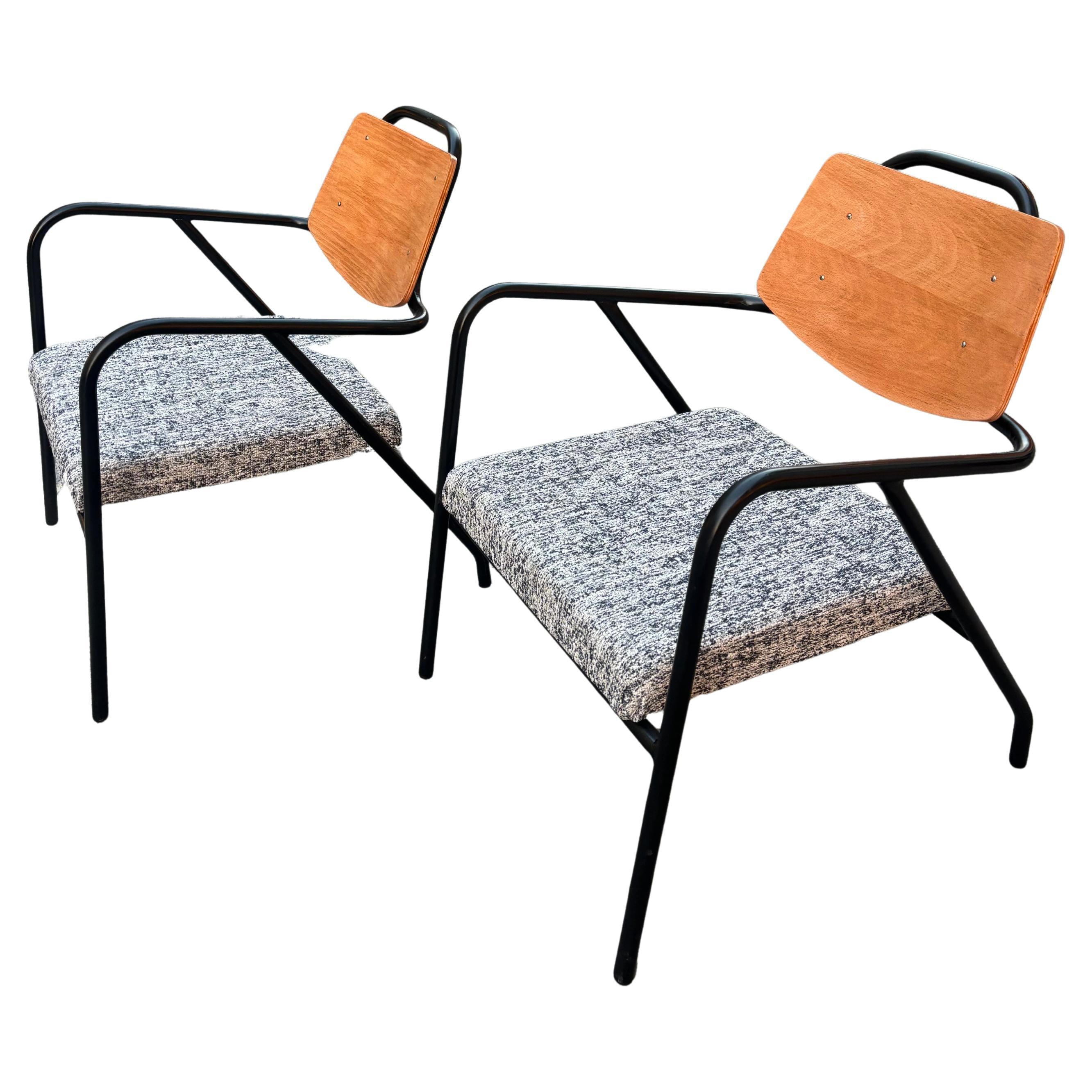 Scarce pair pf armchairs by Raphael Raffel for Anthony universty