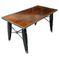 Jules Leleu Antique Coffee Table, Nickel-Plated Rosewood, 1930
