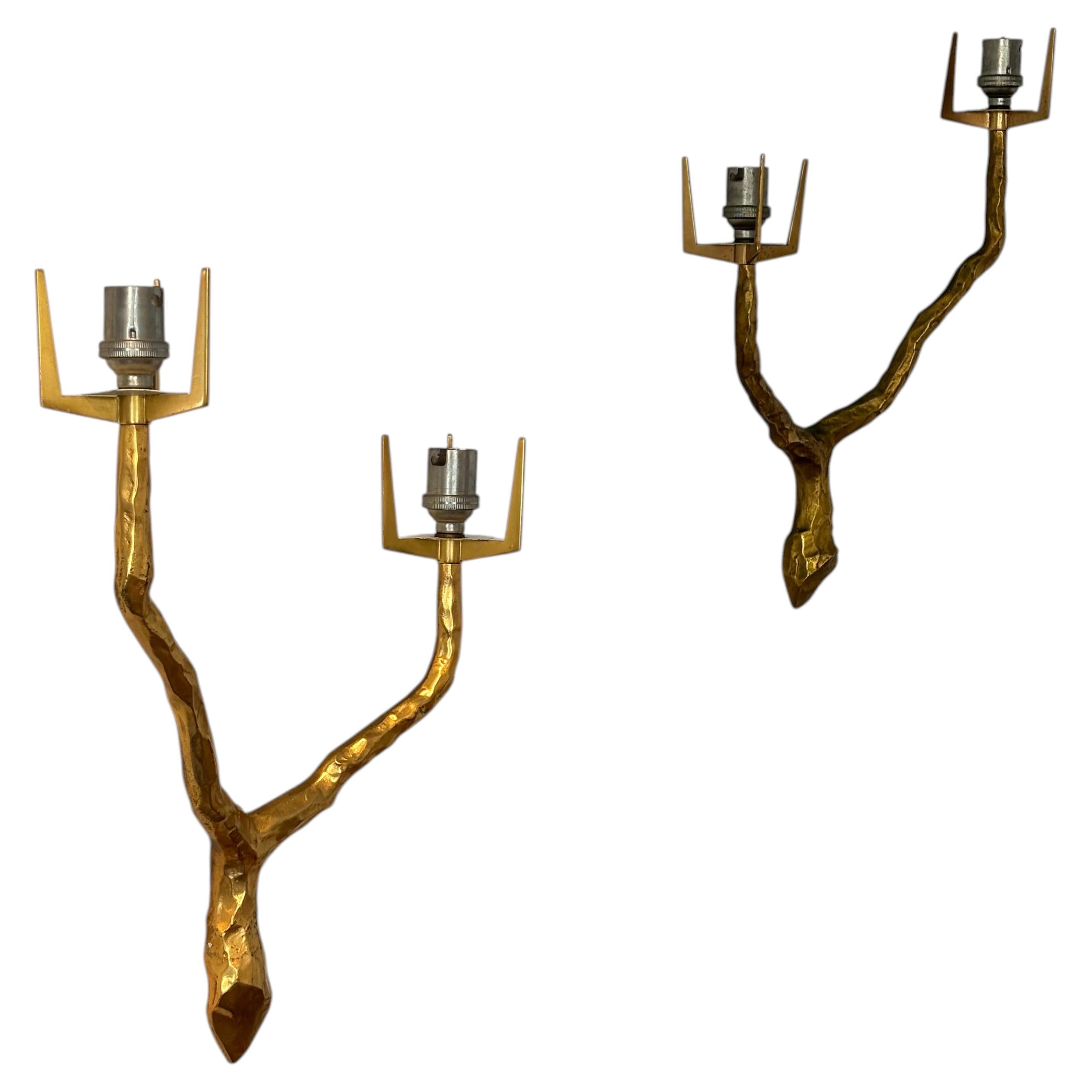 Pair of sconces by Arlus after a drawing by Felix Agostini