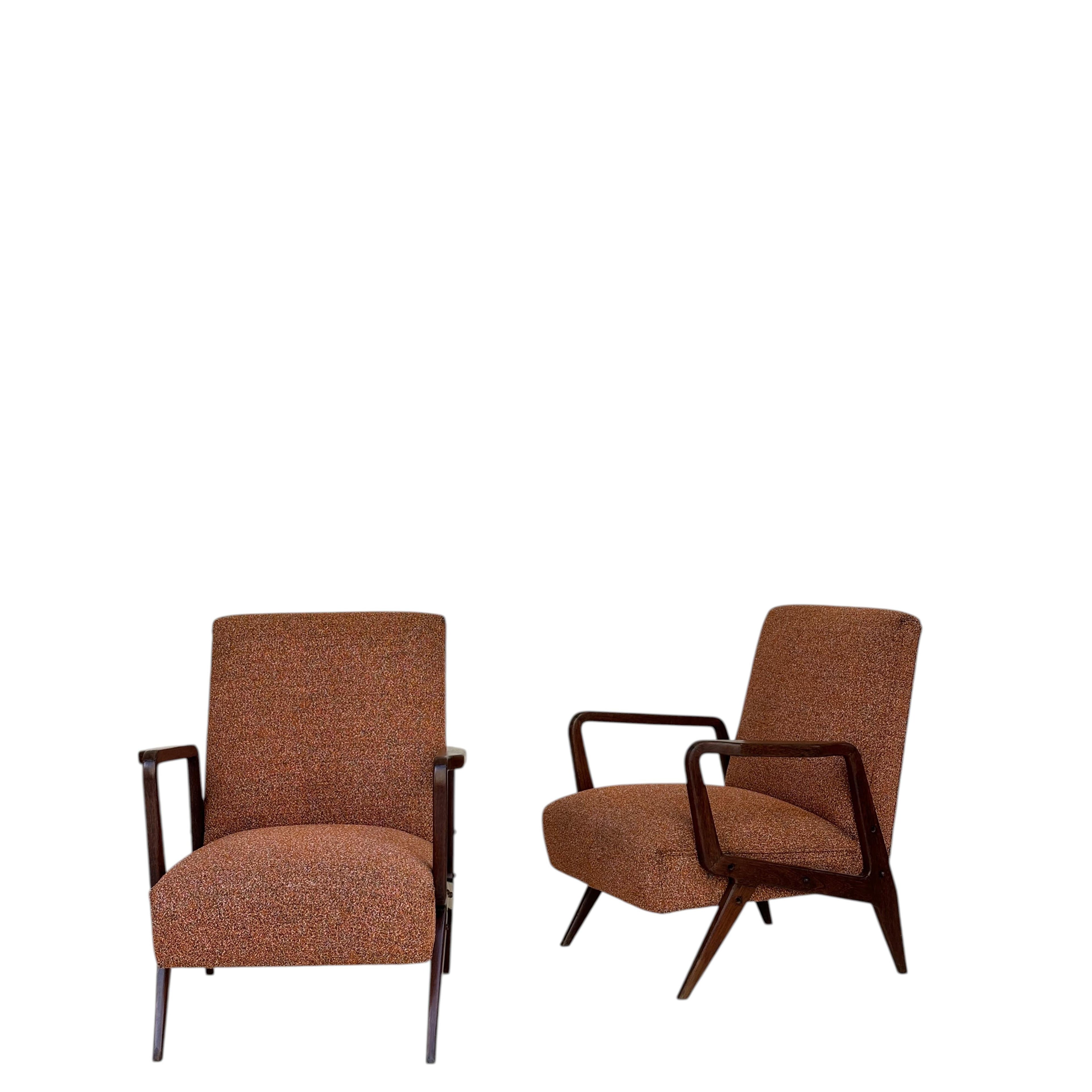 Pair of armchairs attributed to Gio Ponti, circa 1950