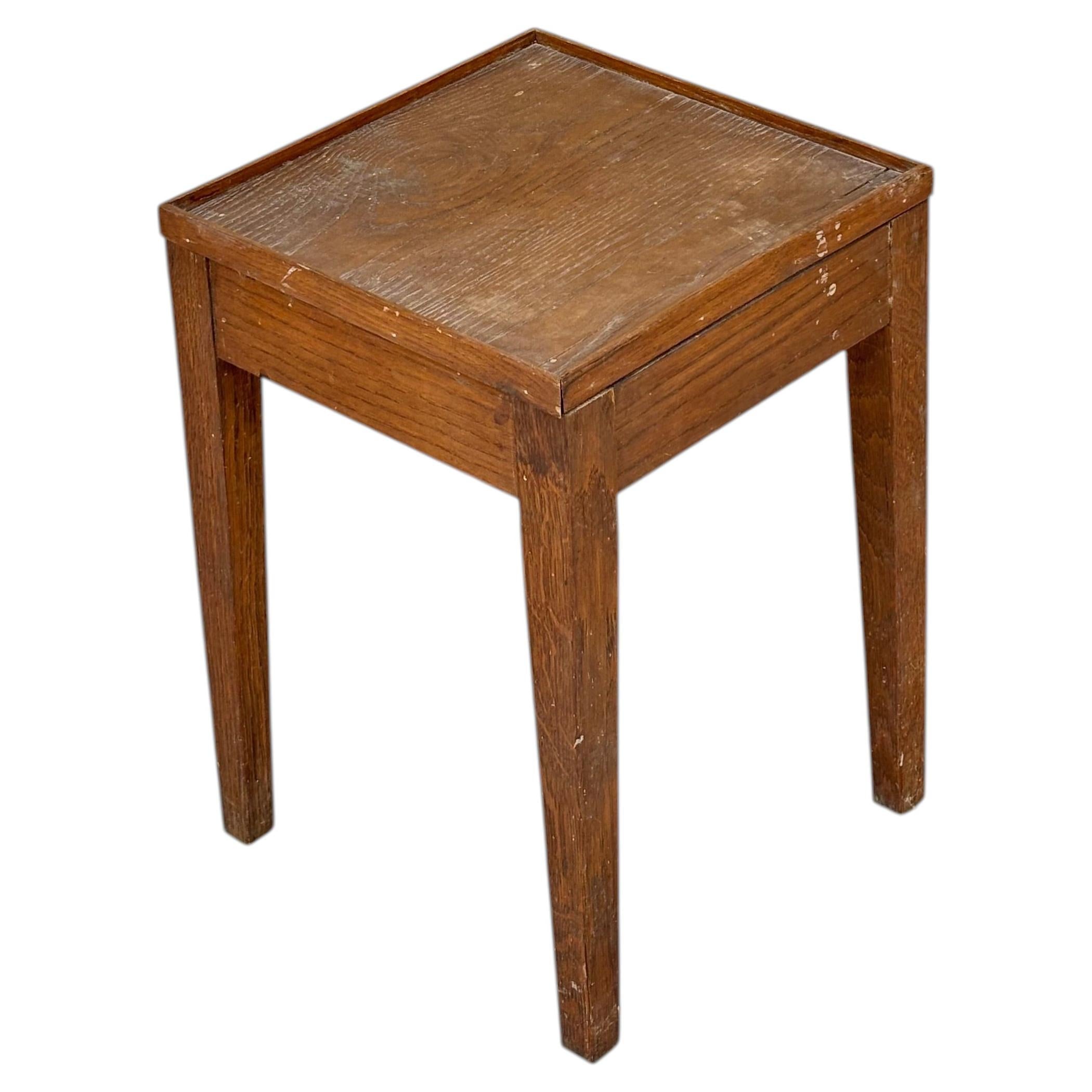 Nice side table in oak in the taste of Jean Michel Frank