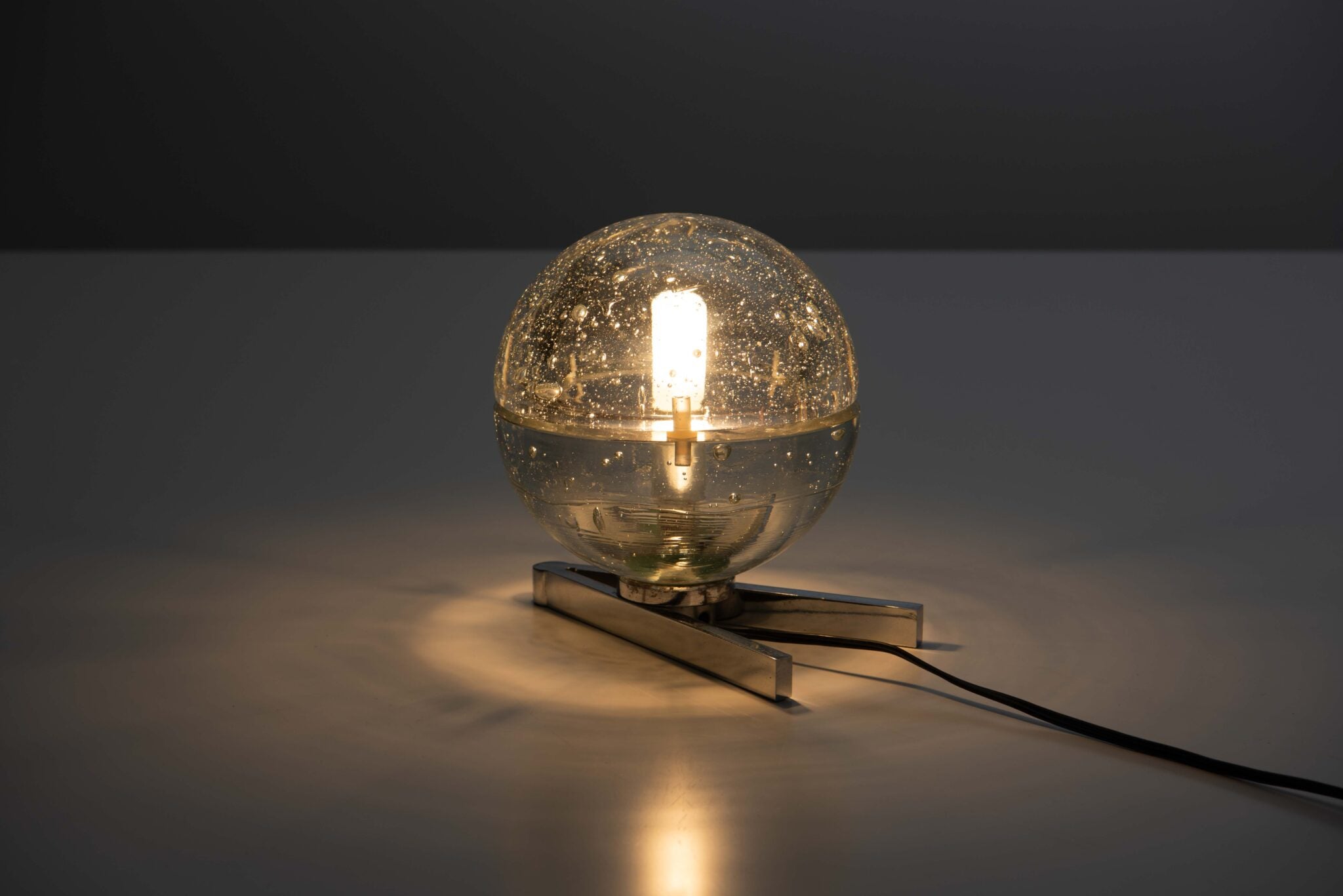Albano Poli Glass Globe Table Lamp